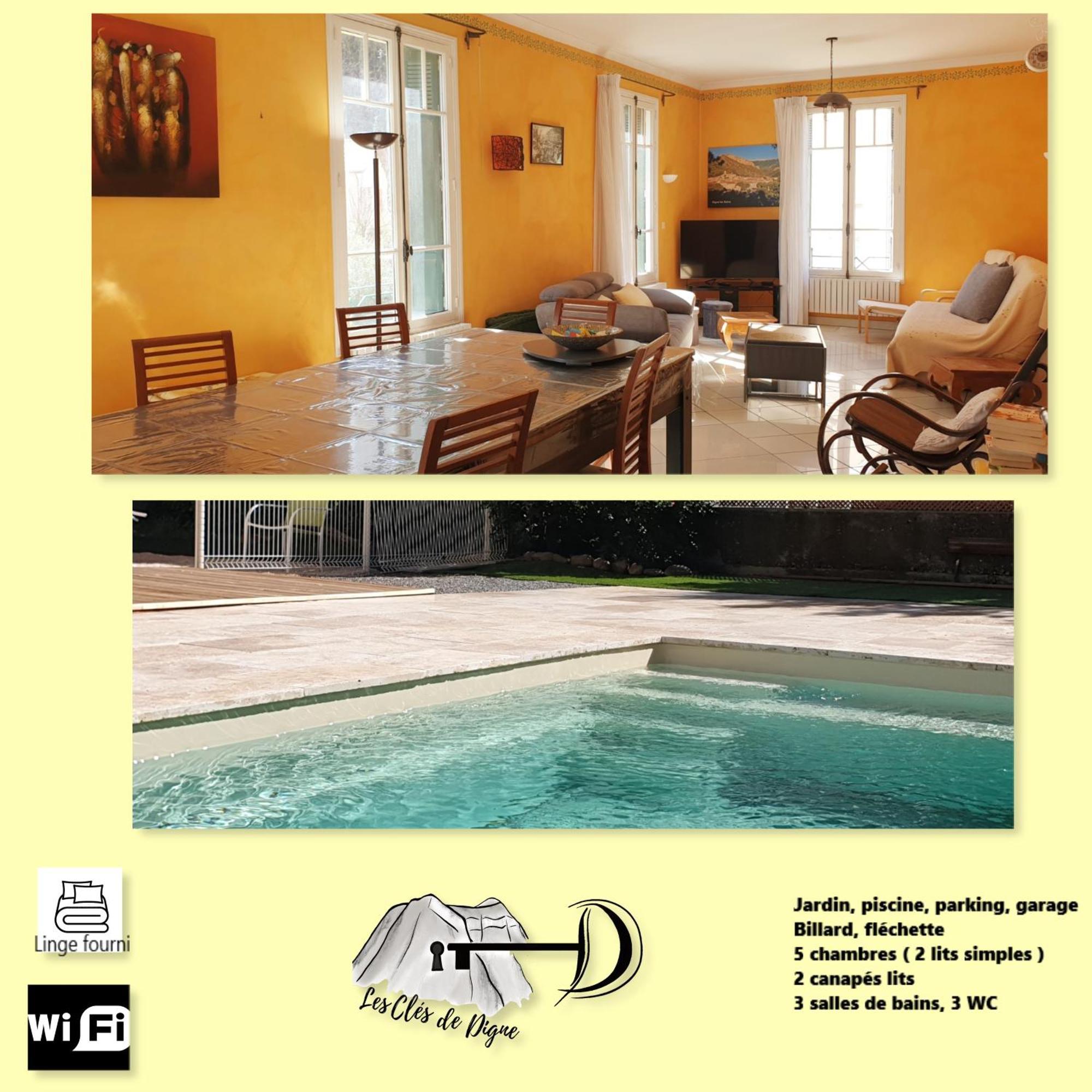 Tres Bel Appartement Avec Piscine Дин Ле Бен Екстериор снимка